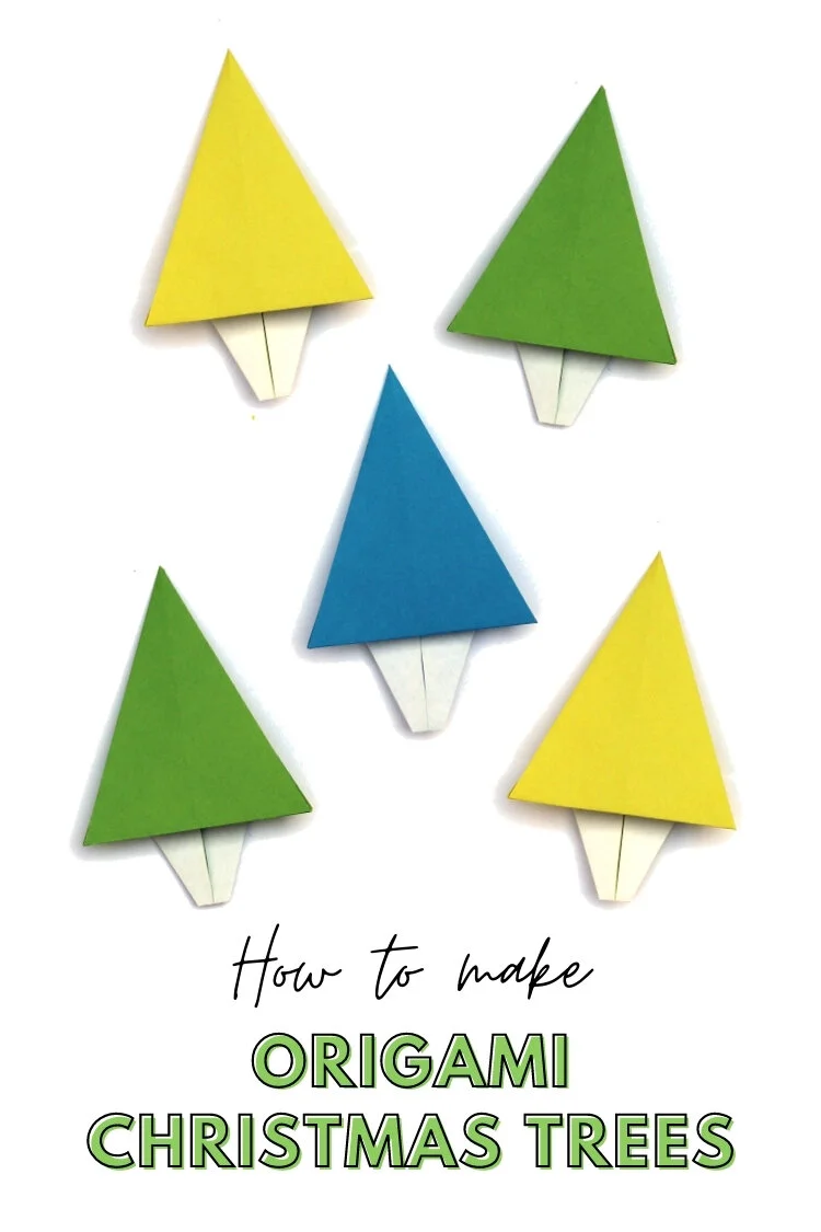 easy origami christmas trees — gathering beauty